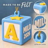 Personalized Baby's First Christmas ABC Block 3D Ornament - Custom Christmas Keepsake - image 4