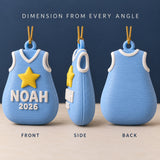 Personalized Baby's First Christmas Sleep Sack Star 3D Ornament - Custom Christmas Keepsake - image 2