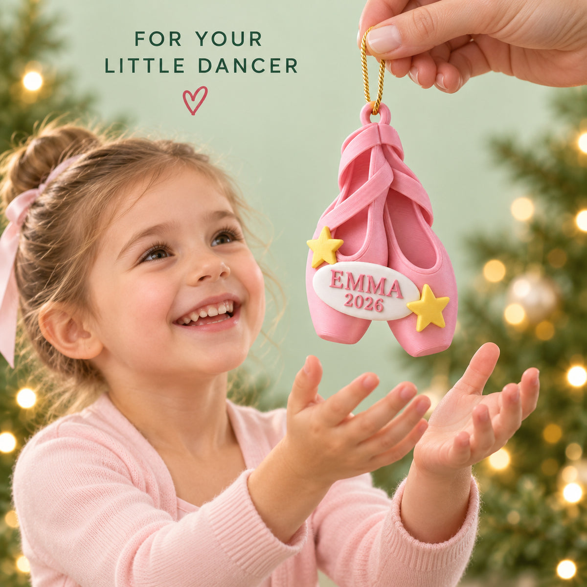 Personalized Ballet Shoes 3D Ornament - Custom Christmas Keepsake - image 8