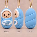 Personalized Swaddled Chibi Baby 3D Ornament - Custom Christmas Keepsake - image 2
