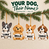Personalized Dog Name Plaque 3D Ornament - Custom Pet Christmas Keepsake - image 1
