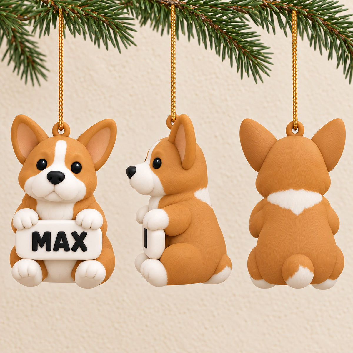 Personalized Dog Name Plaque 3D Ornament - Custom Pet Christmas Keepsake - image 4