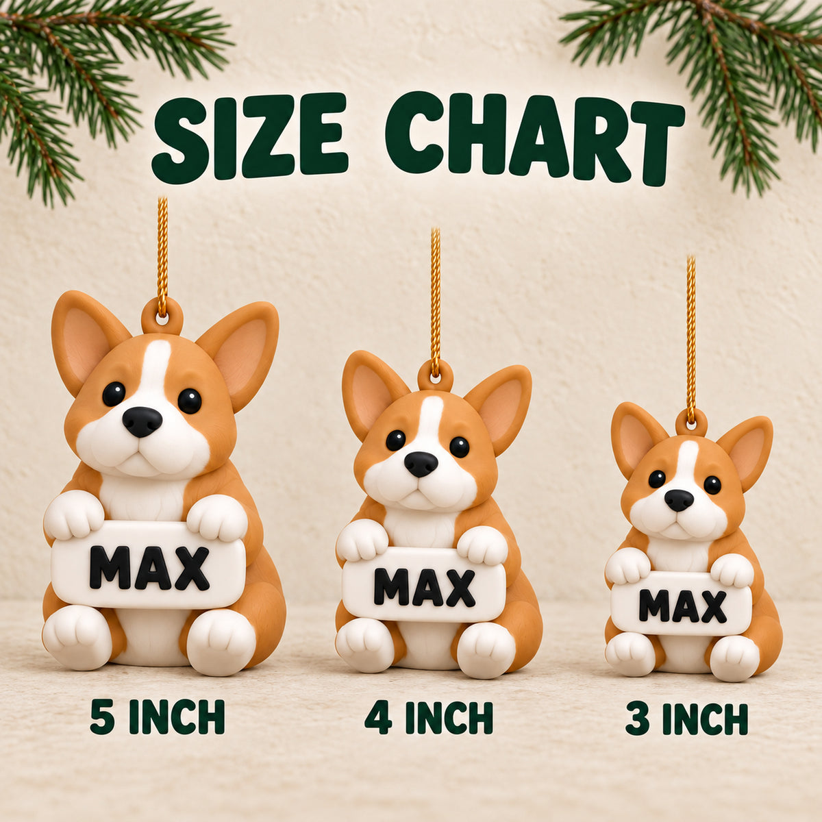 Personalized Dog Name Plaque 3D Ornament - Custom Pet Christmas Keepsake - image 5