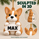 Personalized Dog Name Plaque 3D Ornament - Custom Pet Christmas Keepsake - image 6