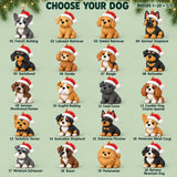 Personalized Santa Christmas Dogs 3D Ornament - Custom Christmas Keepsake - image 2