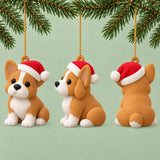 Personalized Santa Christmas Dogs 3D Ornament - Custom Christmas Keepsake - image 4