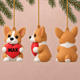 Personalized Heart Dogs 3D Ornament - Custom Christmas Keepsake - image 4