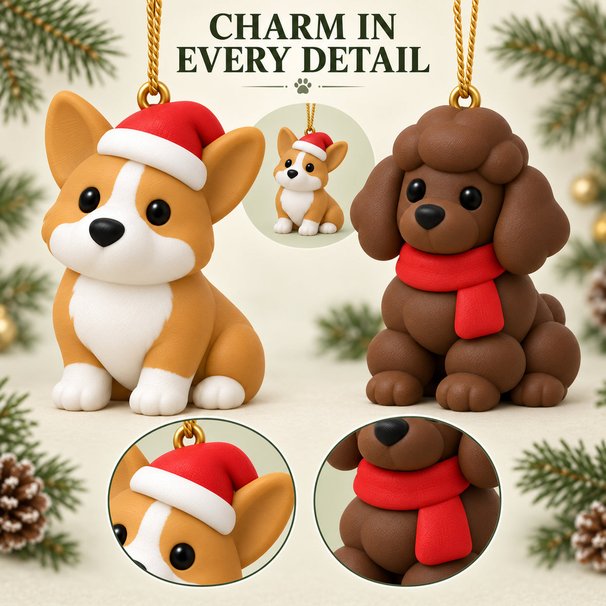 Dog Breeds Christmas 3D Ornament - Custom Breed Keepsake - image 6