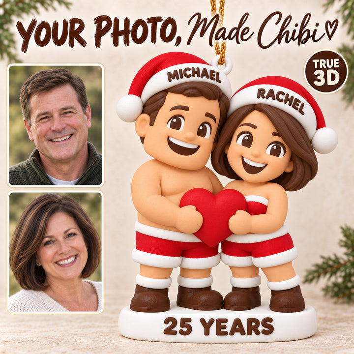 Personalized 25th Anniversary 3D Ornament - Custom Christmas Keepsake - image 1