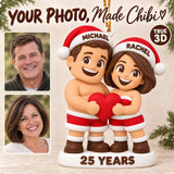 Personalized 25th Anniversary 3D Ornament - Custom Christmas Keepsake - image 1