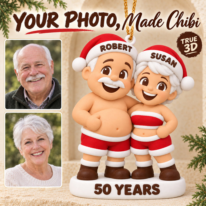 Personalized 50th Anniversary 3D Ornament - Custom Christmas Keepsake - image 1