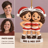 Personalized Mrs And Mrs 3D Ornament - Custom Christmas Keepsake - image 2