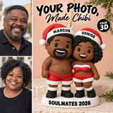 Personalized Soulmates 3D Ornament - Custom Christmas Keepsake - image 1