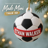 Personalized Soccer Ball 3D Ornament - Custom Christmas Keepsake - image 1