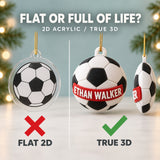 Personalized Soccer Ball 3D Ornament - Custom Christmas Keepsake - image 3