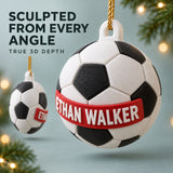 Personalized Soccer Ball 3D Ornament - Custom Christmas Keepsake - image 4
