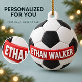 Personalized Soccer Ball 3D Ornament - Custom Christmas Keepsake - image 7