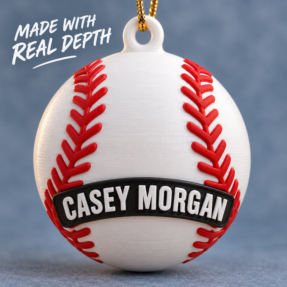 Personalized Baseball 3D Ornament - Custom Christmas Keepsake - image 6