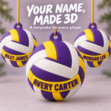 Personalized Volleyball 3D Ornament - Custom Christmas Keepsake - image 7