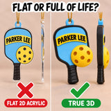 Personalized Pickleball 3D Ornament - Custom Christmas Keepsake - image 3