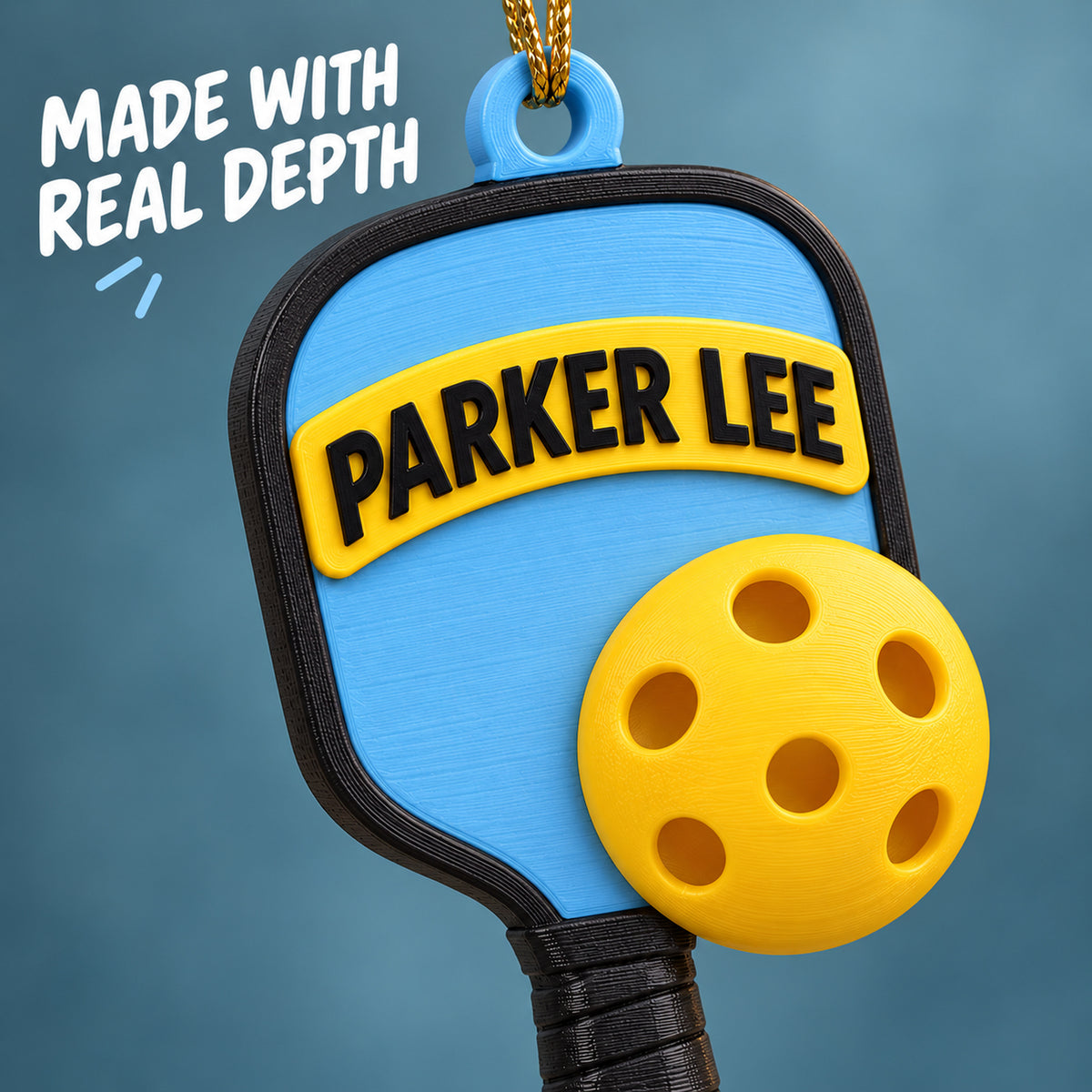 Personalized Pickleball 3D Ornament - Custom Christmas Keepsake - image 6