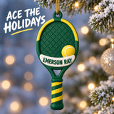 Personalized Tennis Racket 3D Ornament - Custom Christmas Keepsake - image 2