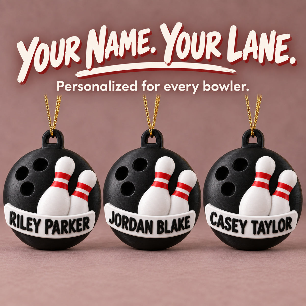 Personalized Bowling 3D Ornament - Custom Christmas Keepsake - image 7