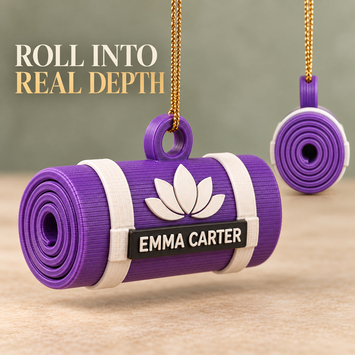 Personalized Yoga Mat 3D Ornament - Custom Christmas Keepsake - image 4