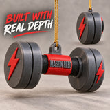 Personalized Dumbbell 3D Ornament - Custom Christmas Keepsake - image 4