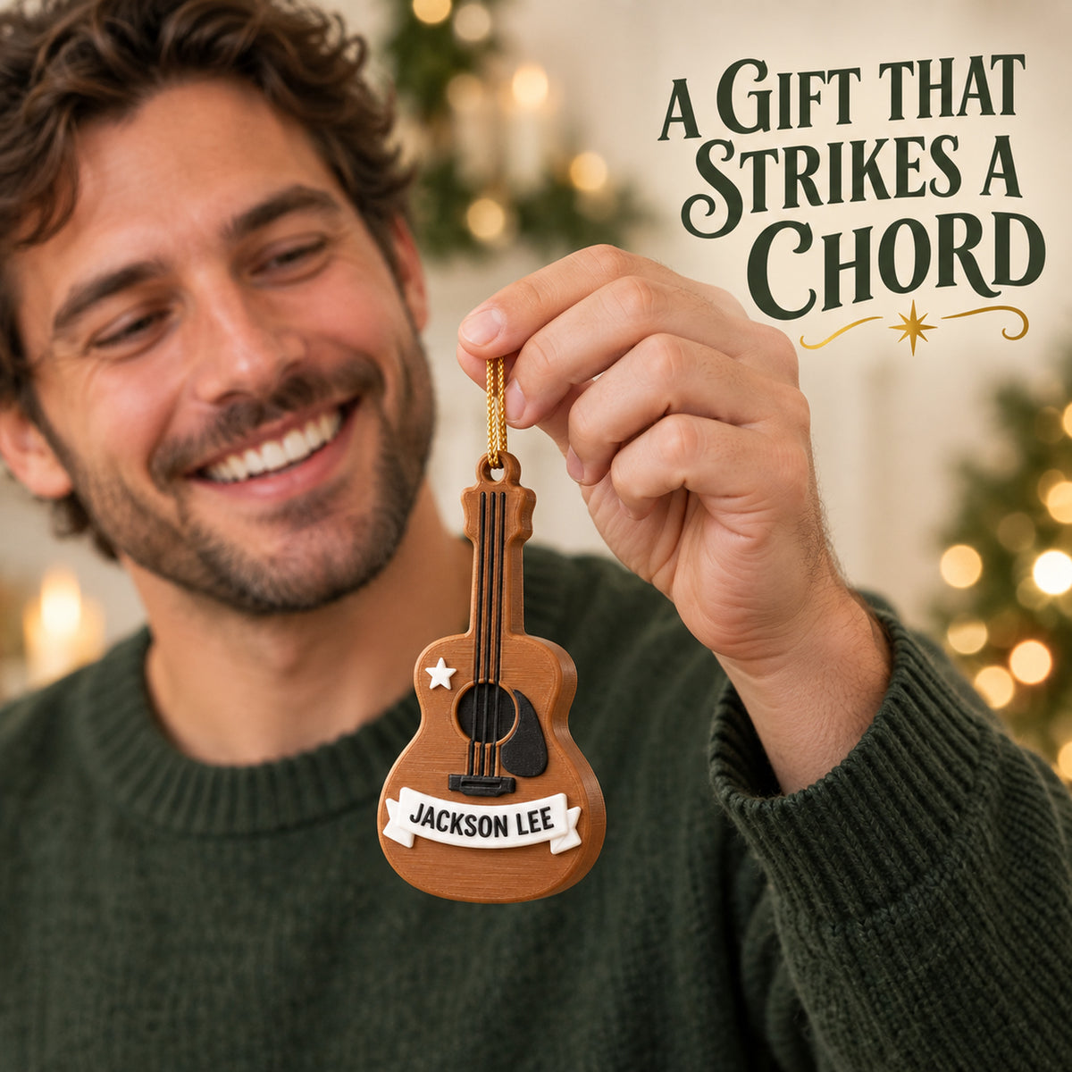 Personalized Guitar 3D Ornament - Custom Christmas Keepsake - image 8