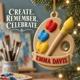 Personalized Artist Palette 3D Ornament - Custom Christmas Keepsake - image 9