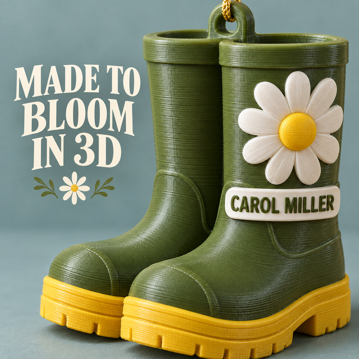 Personalized Gardening Boots 3D Ornament - Custom Christmas Keepsake - image 6