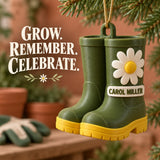 Personalized Gardening Boots 3D Ornament - Custom Christmas Keepsake - image 9