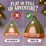 Personalized Camping Tent 3D Ornament - Custom Christmas Keepsake - image 3