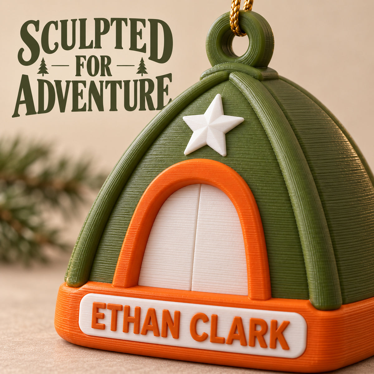 Personalized Camping Tent 3D Ornament - Custom Christmas Keepsake - image 6