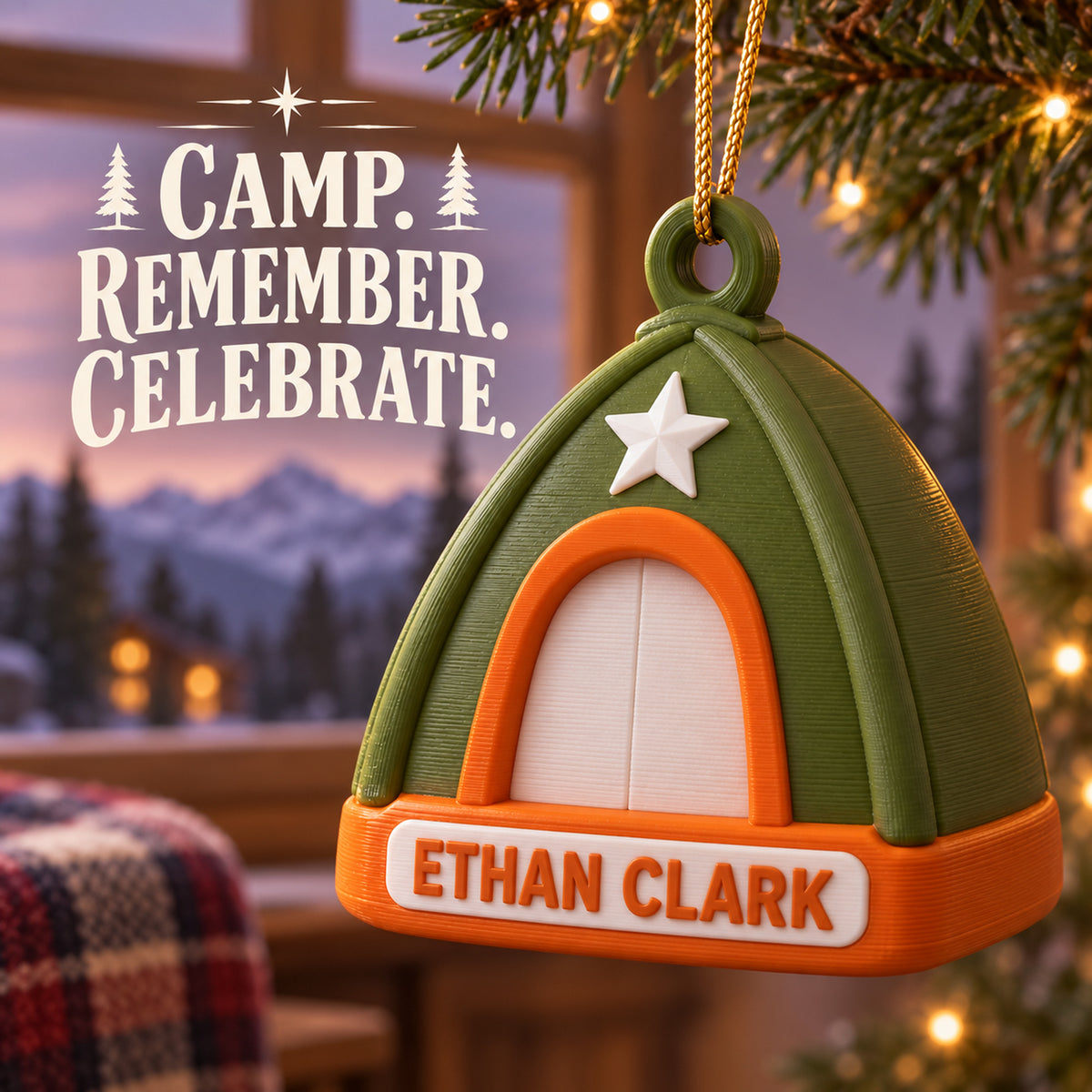 Personalized Camping Tent 3D Ornament - Custom Christmas Keepsake - image 9