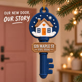 Personalized New Home Key 3D Ornament - Custom Christmas Keepsake - image 2