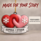 Personalized Two Hearts 3D Ornament - Custom Christmas Keepsake - image 7