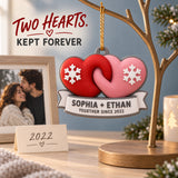 Personalized Two Hearts 3D Ornament - Custom Christmas Keepsake - image 9
