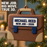 Personalized New Job Briefcase 3D Ornament - Custom Christmas Keepsake - image 1
