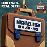 Personalized New Job Briefcase 3D Ornament - Custom Christmas Keepsake - image 6