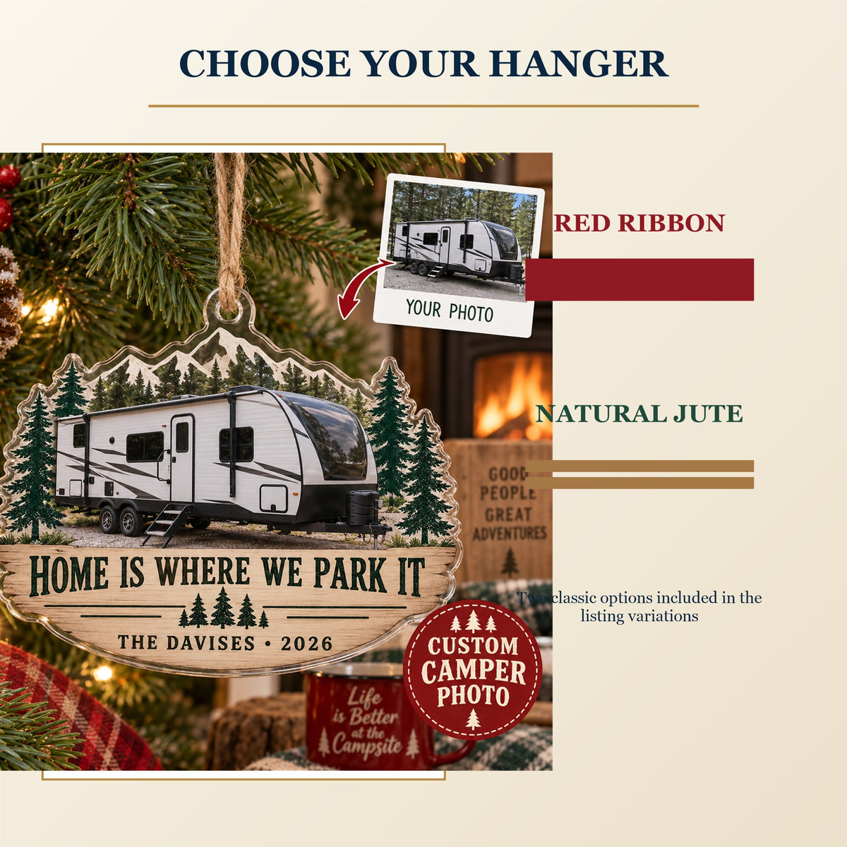 Personalized Camper RV Acrylic Ornament - Custom Photo Keepsake - image 8