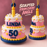 Personalized Milestone Birthday Cake 3D Ornament - Custom Christmas Keepsake - image 4