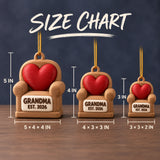 Personalized New Grandparent Chair Heart 3D Ornament - Custom Christmas Keepsake - image 5