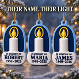 Personalized Memorial Candle 3D Ornament - Custom Christmas Keepsake - image 7