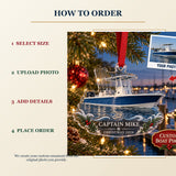 Personalized Fishing Boat Acrylic Ornament - Custom Photo Keepsake - image 4
