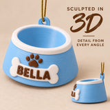 Personalized Dog Bowl 3D Ornament - Custom Christmas Keepsake - image 4