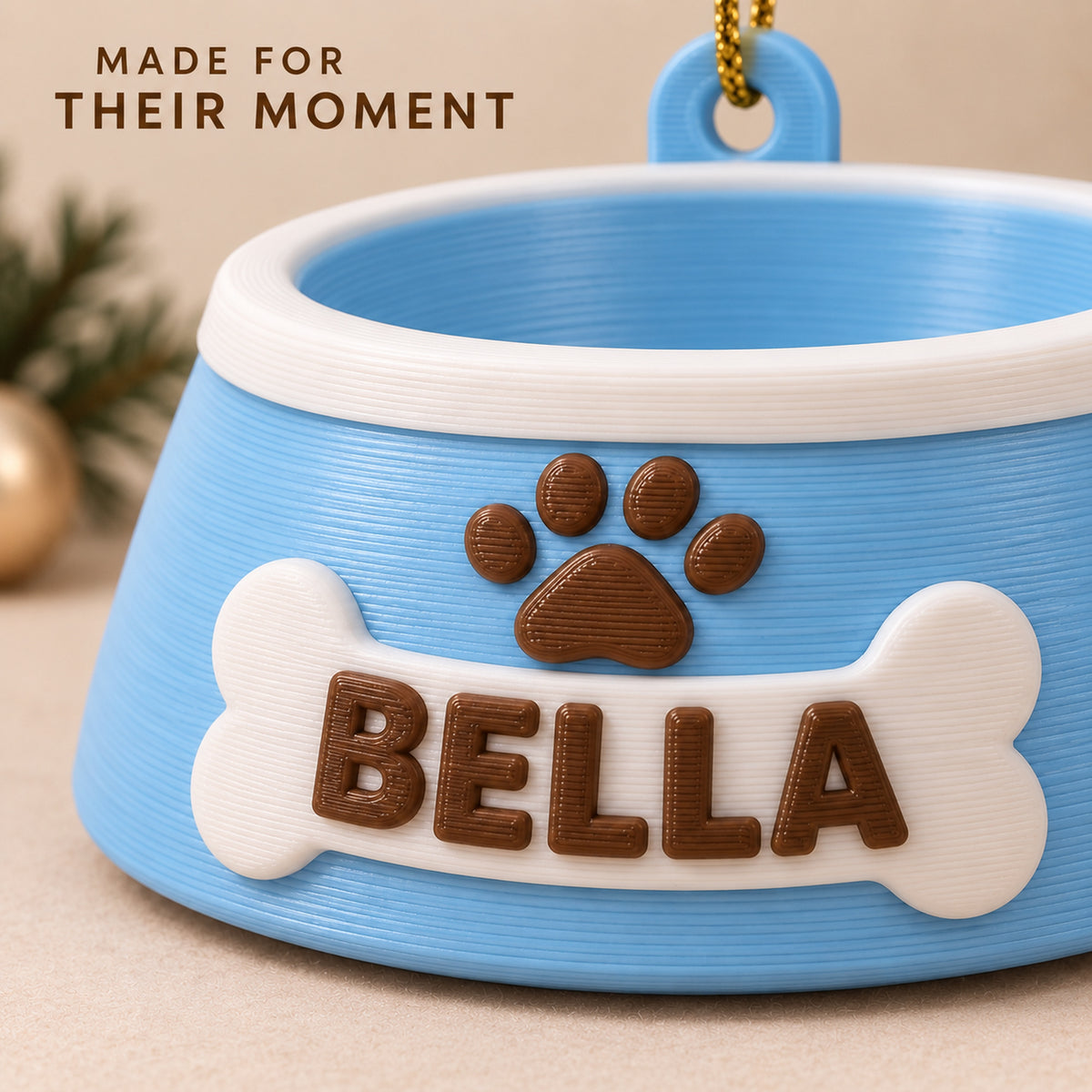 Personalized Dog Bowl 3D Ornament - Custom Christmas Keepsake - image 6