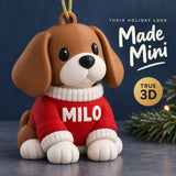 Personalized Dog Sweater 3D Ornament - Custom Christmas Keepsake - image 1