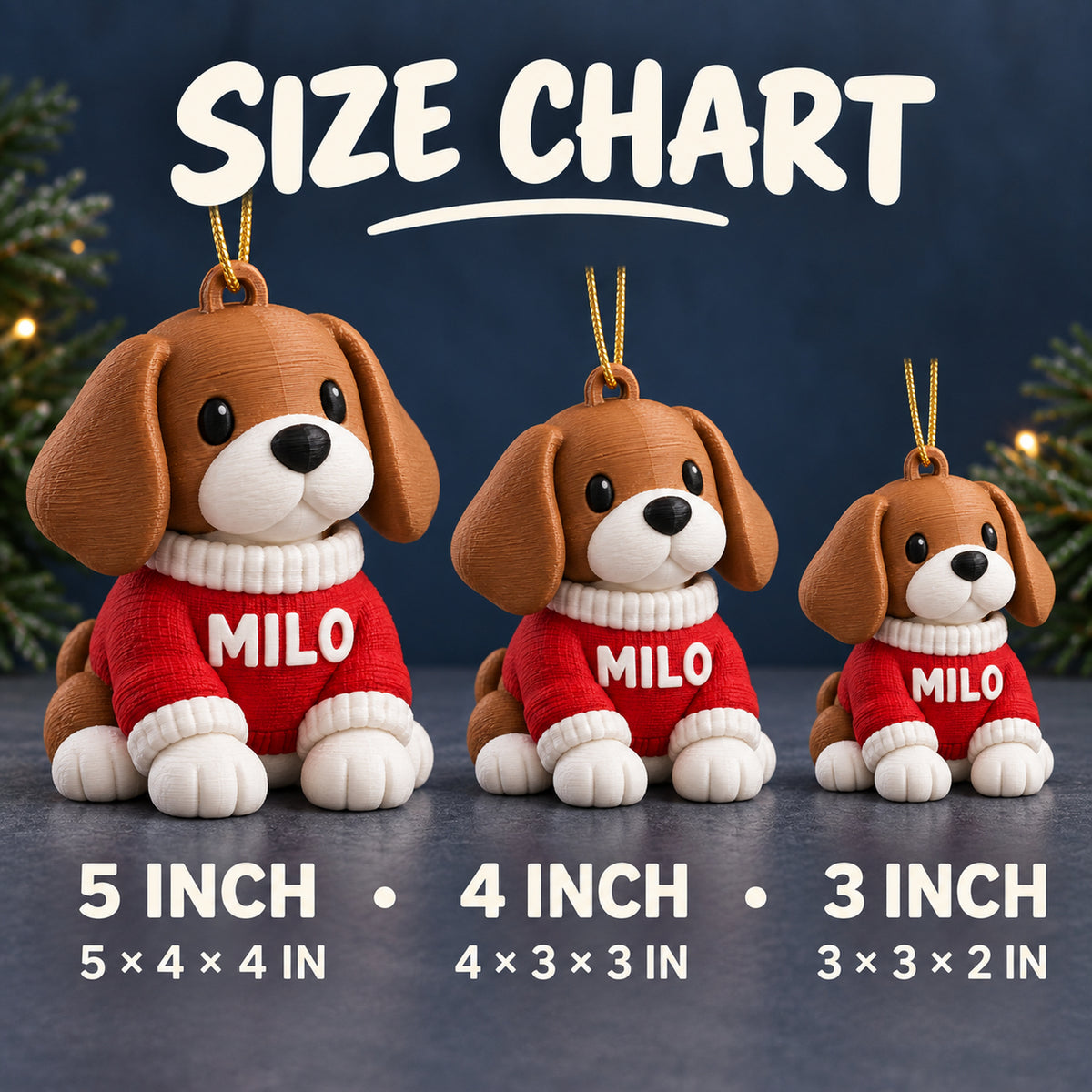 Personalized Dog Sweater 3D Ornament - Custom Christmas Keepsake - image 5